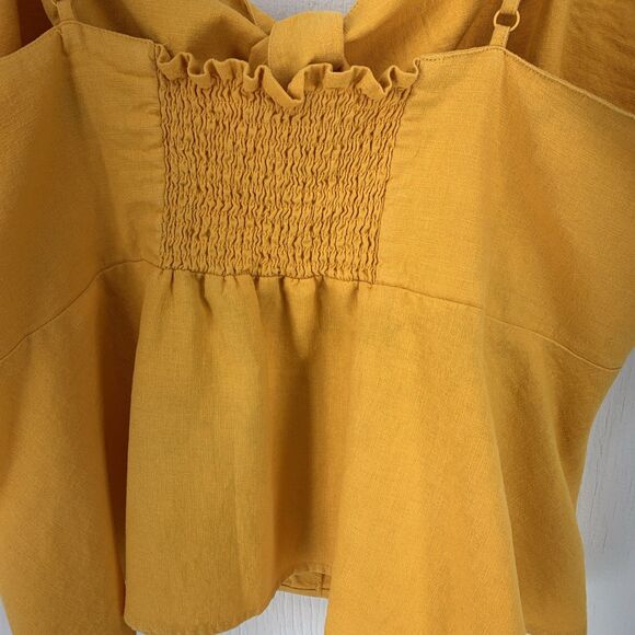 Sofia Jeans Womens 3XL Cropped Knot Front Peplum Top Tank Cami Festival Boho - Picture 5 of 7